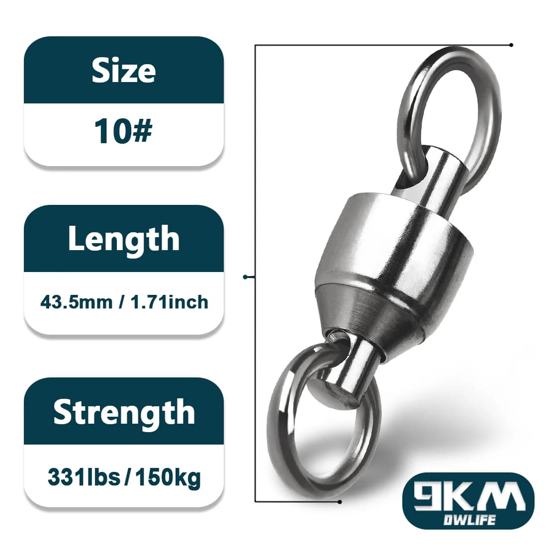 חוטים מסתובבים (Swivels) עם מיסבי כדור וטבעות ריתוך מוצקות